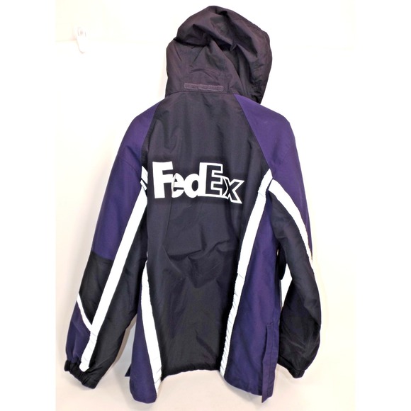 FedEx Stan Herman VF Imagewear Reflective Rain Coat Hooded Size MED - REG - Picture 5 of 16